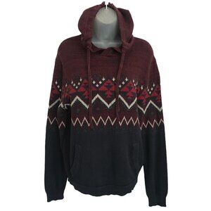 American Eagle Seriously Soft Men Knit Hooded Pullover Sweater Small Nordic